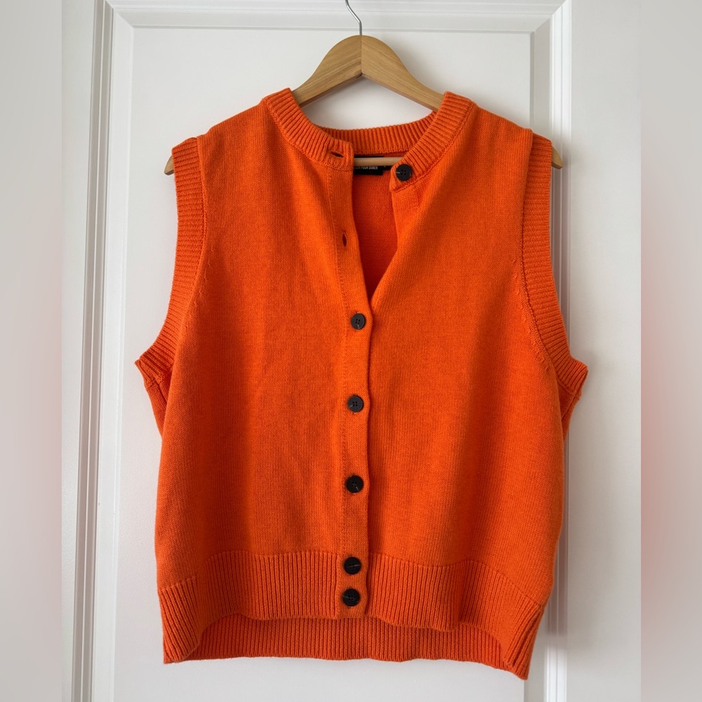 Monoprix French Sleeveless Cardigan
